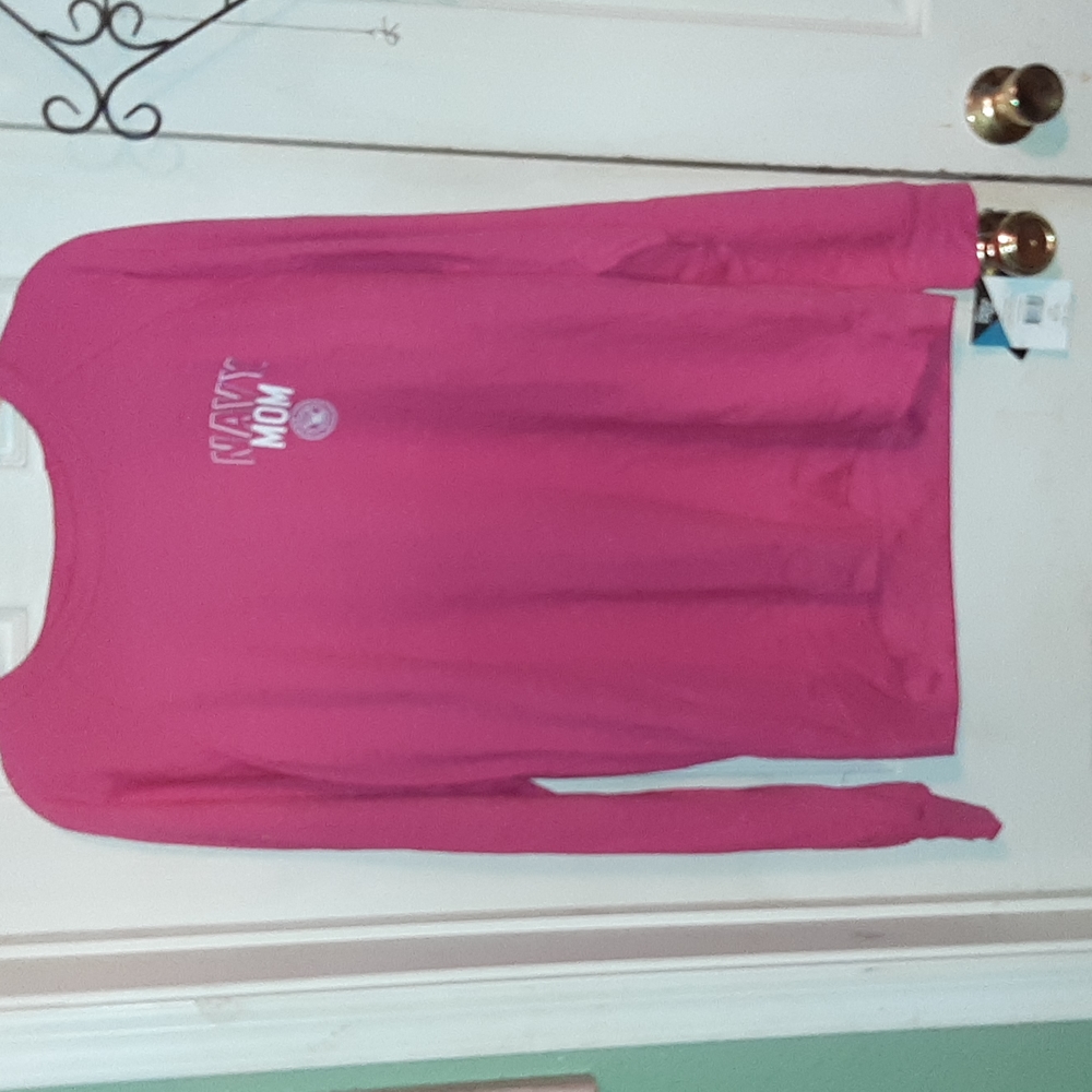 NWOT Large Navy Mom Hot Pink Sweatshirt